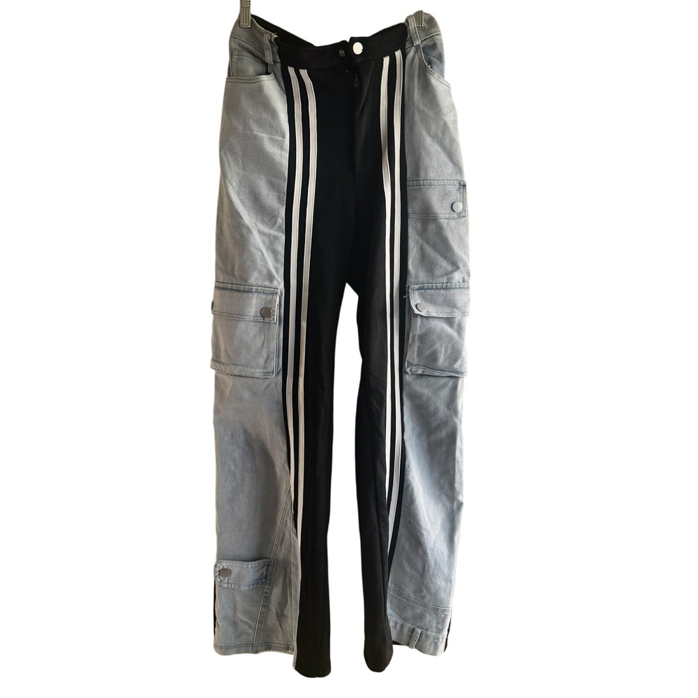 Balboa Women's Jean & Sweatpants Hybrid black  & Denim Streetwear‎ Rare S